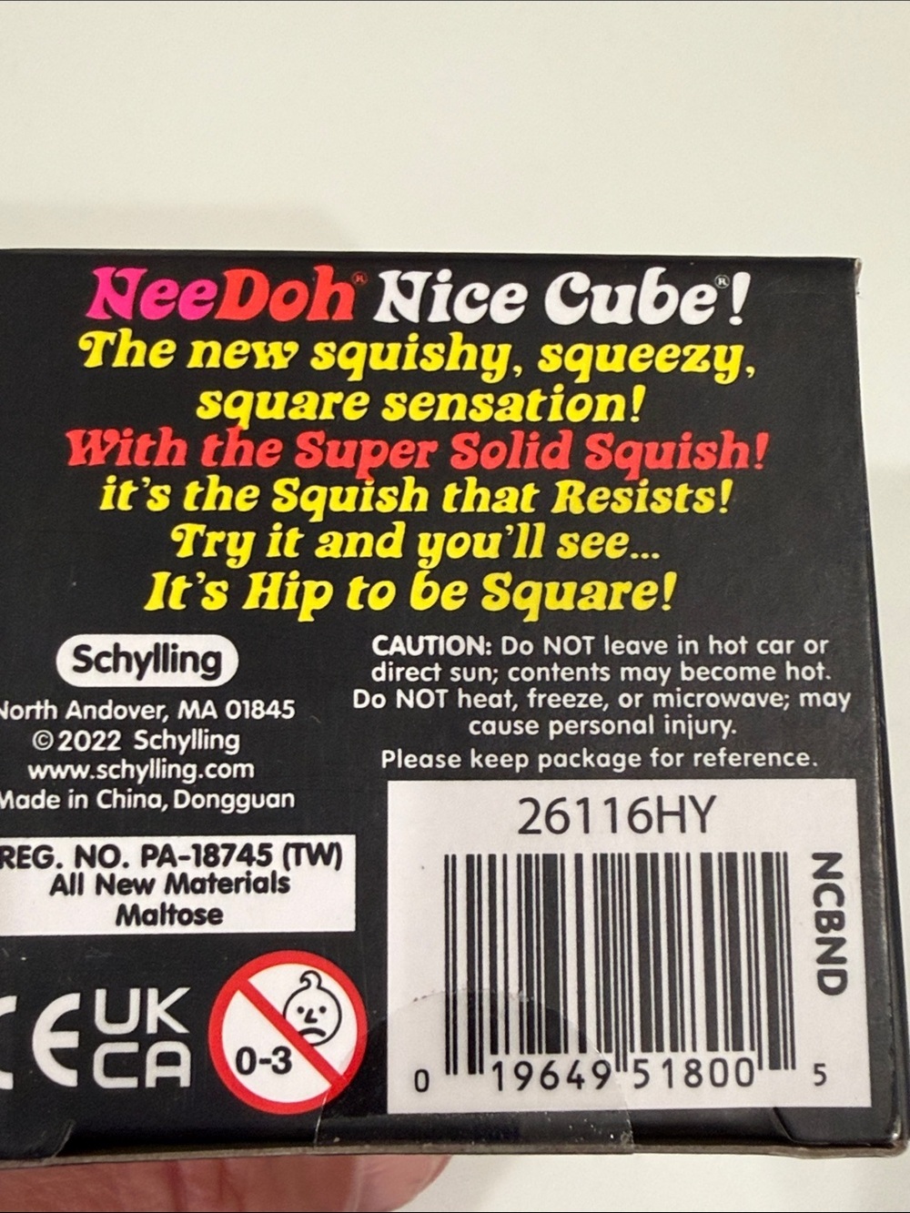 Needoh Nice Cube Kids Squishy Toy - Purple - Picture 4 of 5